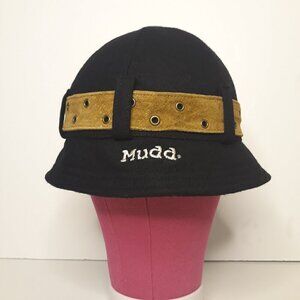Vintage Y2K Mudd Wool Blend Bucket Hat Black OSFM